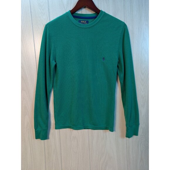 Polo Ralph Lauren Small Green Pony Thermal Base Layer Shirt Womens Long Sleeve - Picture 1 of 6